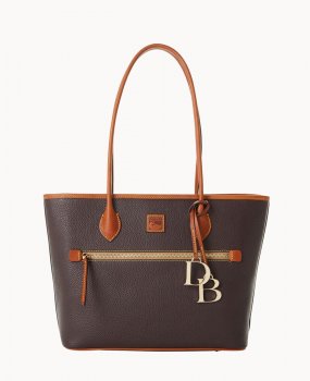 Dooney Pebble Grain Tote Brown Tmoro ID-AXIn6pi4