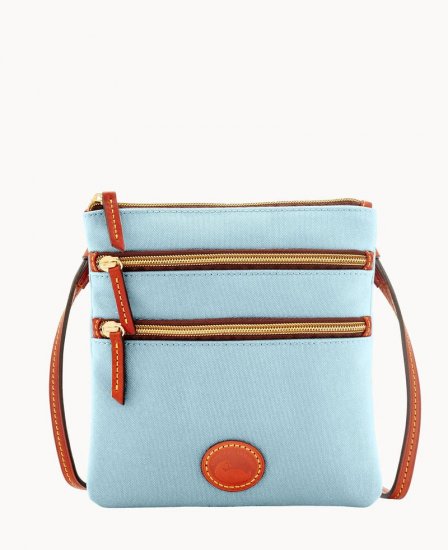 Dooney Nylon North South Triple Zip Light Blue ID-HUzNNORW - Click Image to Close