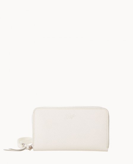 Dooney Henrys Large Zip Around Wristlet White ID-s0ZZYyfE - Click Image to Close