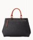 Dooney Ostrich Zip Satchel Black ID-g7G2Ml4p