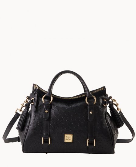 Dooney Ostrich Large Satchel Black ID-iyBfhP6A - Click Image to Close