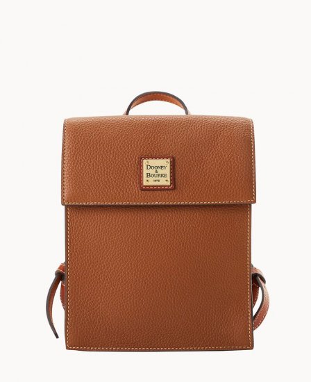 Dooney Pebble Grain Backpack Caramel ID-LNuyjngP - Click Image to Close