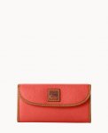 Dooney Pebble Grain Continental Clutch Geranium ID-S1UR6AKI