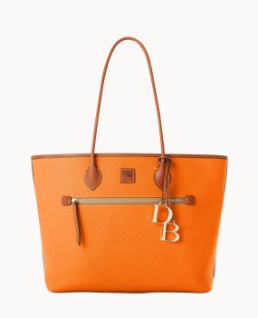 Dooney Pebble Grain Large Tote Clementine ID-PHxDIZJk