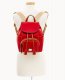 Dooney Pebble Grain Medium Murphy Backpack Red ID-7fHuRedE