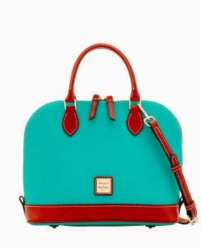 Dooney Pebble Grain Zip Zip Satchel Spearmint ID-KUK7UDjb