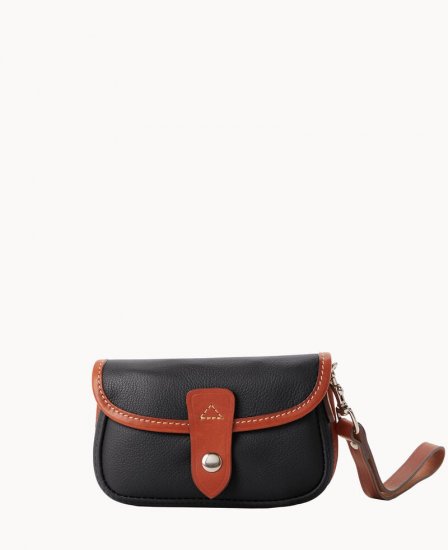 Dooney Oncour Twist Flap Wristlet Black ID-BaxGYjnM - Click Image to Close