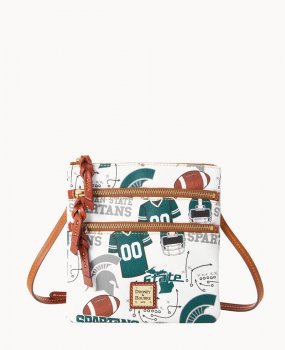 Dooney Collegiate Michigan State N S Triple Zip Crossbody MICHIGAN STATE ID-hhIj7BHX