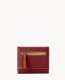 Dooney Pebble Grain Small Flap Credit Card Wallet Wine ID-pX4VUBNI