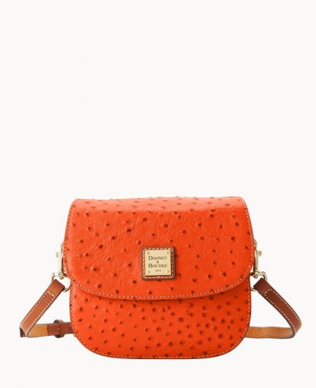 Dooney Ostrich Saddle Bag Geranium ID-Rdyj4Gi6 - Click Image to Close