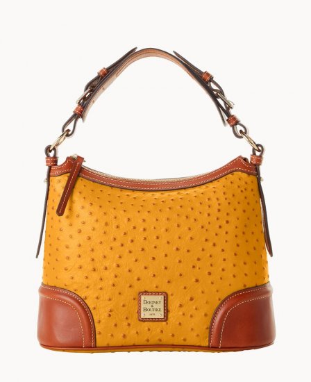 Dooney Ostrich Hobo Mustard ID-m9Q1gicX - Click Image to Close