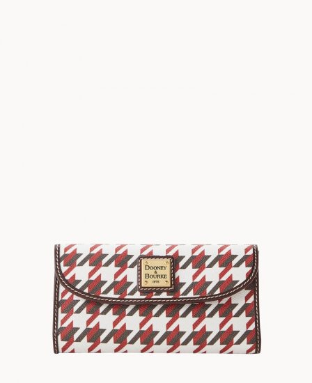 Dooney Houndstooth Continental Clutch Brick ID-uIfvQKcO - Click Image to Close