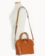 Dooney Saffiano Domed Zip Satchel Natural ID-0fgTDEms