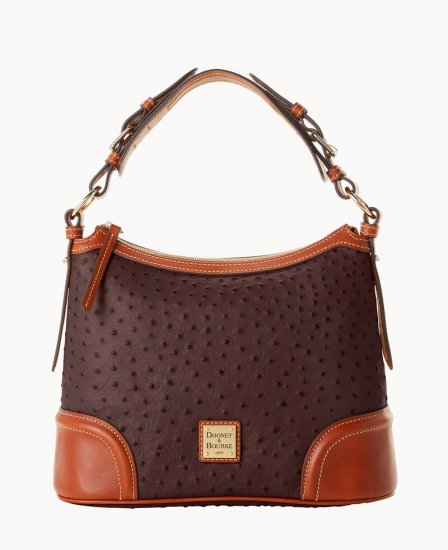 Dooney Ostrich Hobo Espresso ID-rihkWU1E - Click Image to Close