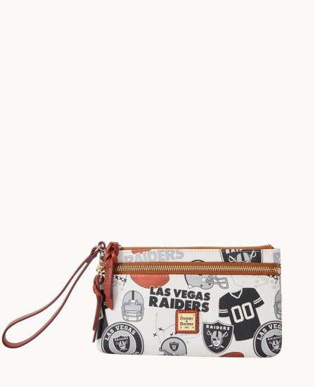 Dooney NFL Raiders Double Zip Wristlet Las Vegas Raiders ID-UvbnYv3n - Click Image to Close