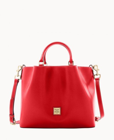 Dooney Saffiano Large Barlow Tomato ID-CiMXQO9D - Click Image to Close