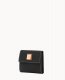 Dooney Pebble Grain Small Flap Credit Card Wallet Black ID-IFBrJKZ1