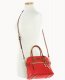 Dooney Pebble Grain Domed Satchel Red ID-0U1o7MAS