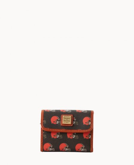 Dooney NFL Browns Flap Credit Card Wallet BROWNS ID-X4I5xu2s - Click Image to Close