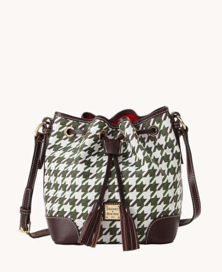 Dooney Houndstooth Crossbody Drawstring Green ID-XpCKMei9 - Click Image to Close