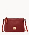 Dooney Pebble Grain Crossbody Pouchette Wine ID-JRN76S47