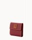 Dooney Pebble Grain Small Flap Credit Card Wallet Wine ID-pX4VUBNI