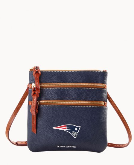 Dooney NFL Patriots Triple Zip Crossbody PATRIOTS ID-sHweLnAO - Click Image to Close