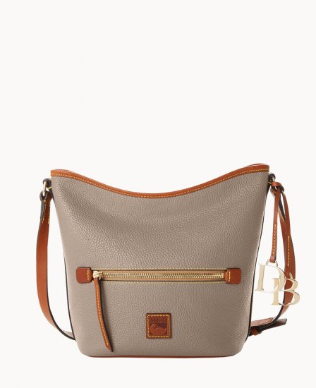 Dooney Pebble Grain Zip Sac Taupe ID-DQFLxemP - Click Image to Close