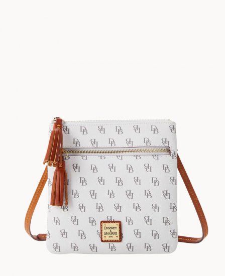 Dooney Gretta Double Zip Tassel Crossbody Bone ID-Kp1tu2li - Click Image to Close