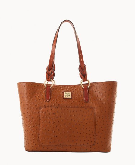 Dooney Ostrich Tammy Tote Caramel ID-8GKfSjqy - Click Image to Close