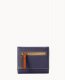 Dooney Pebble Grain Small Flap Credit Card Wallet Midnight Blue ID-UPyZ20uK