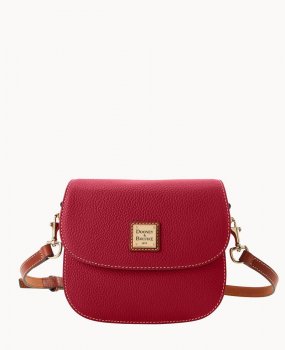 Dooney Pebble Grain Saddle Bag Wine ID-MFGPYDlq