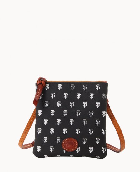 Dooney MLB Giants Small North South Top Zip Crossbody Giants ID-9CK5djP2 - Click Image to Close