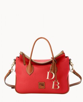 Dooney Pebble Grain Satchel Red ID-7jRXLgRL