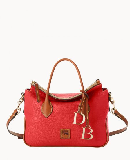 Dooney Pebble Grain Satchel Red ID-7jRXLgRL - Click Image to Close