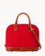 Dooney Pebble Grain Zip Zip Satchel Red ID-FqoTTFod