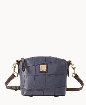 Dooney Denison Mini Domed Crossbody Steel Blue ID-MzxMpzwB