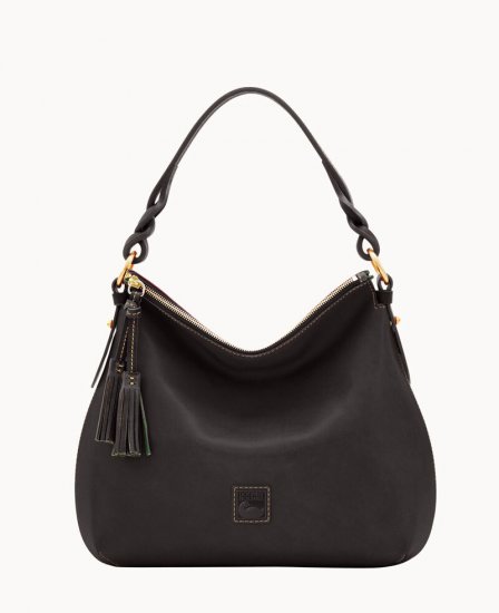 Dooney Florentine Twist Strap Hobo Black Black ID-GcfuBv58 - Click Image to Close