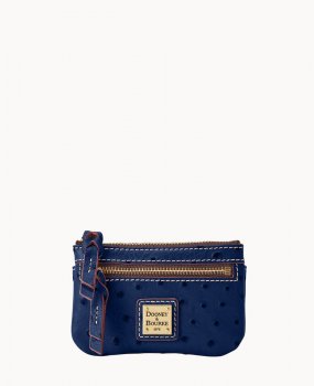 Dooney Ostrich Small Coin Case Navy ID-hqwukRPf