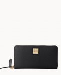 Dooney Saffiano Large Zip Around Wristlet Black ID-fvvMNlrq