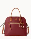 Dooney Pebble Grain Large Domed Satchel Wine ID-VlJDmgou