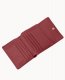 Dooney Pebble Grain Small Flap Credit Card Wallet Wine ID-pX4VUBNI