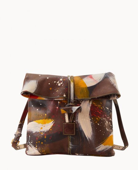 Dooney Florentine Dipinta Medium Toggle Crossbody Brown Tmoro ID-vzteZRLu - Click Image to Close