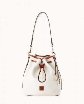 Dooney Pebble Grain Drawstring White ID-dnjtWF8O