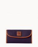 Dooney Pebble Grain Continental Clutch Plum Wine ID-PxrOSTzV