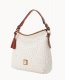 Dooney Ostrich Twist Strap Hobo Bone ID-kxCsD42P