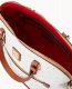 Dooney Ostrich Domed Zip Satchel Bone ID-t42rUBGT