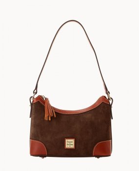 Dooney Suede Shoulder Bag Brown Tmoro ID-yfcm6tVr