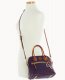 Dooney Pebble Grain Domed Satchel Plum Wine ID-bZUPIEJQ