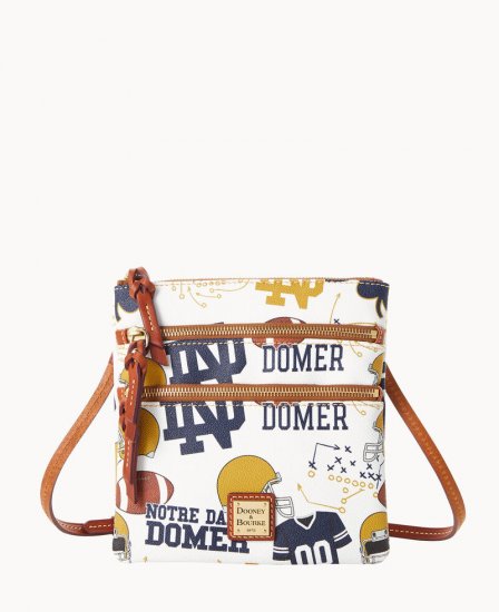 Dooney Collegiate Notre Dame N S Triple Zip Crossbody NOTRE DAME ID-hB4CagD9 - Click Image to Close